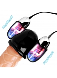 Черная стимулирующая насадка для головки полового члена Multi Speed Vibrating Penis Head Teaser - XR Brands - в Люберцах купить с доставкой