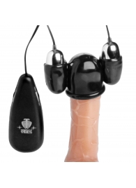 Черная стимулирующая насадка для головки полового члена Multi Speed Vibrating Penis Head Teaser - XR Brands - в Люберцах купить с доставкой