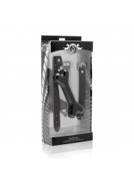 Черный кляп в форме косточки Hound Adjustable Dog Bone Gag - XR Brands - купить с доставкой в Люберцах