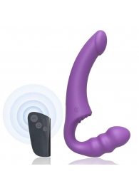 Фиолетовый безремневой страпон Straples Strap-On Dildo - Erokay - купить с доставкой в Люберцах