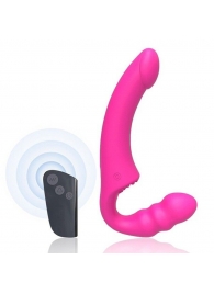 Розовый безремневой страпон Straples Strap-On Dildo - Erokay - купить с доставкой в Люберцах
