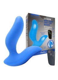 Синий вибромассажер простаты 3,5’’ Remote Control Curve P-spot Massager - 12 см. - Erokay - в Люберцах купить с доставкой