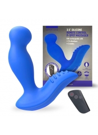 Синий вибромассажер простаты 3,5’’ Remote Control P-spot Massager - 12,5 см. - Erokay - в Люберцах купить с доставкой