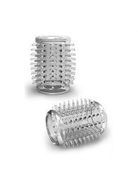 Прозрачная насадка с шипами STAY HARD COCK SLEEVE 01 CLEAR - Blush Novelties - в Люберцах купить с доставкой