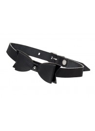 Черный кожаный чокер с бабочкой - Pecado - купить с доставкой в Люберцах