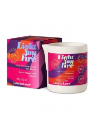 Массажная свеча Light My Fire Coconut с ароматом кокоса - 65 гр. - Love to Love - купить с доставкой в Люберцах