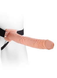 Фаллопротез телесного цвета Hollow Strap-On - 29 см. - Pipedream - купить с доставкой в Люберцах