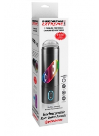 Перезаряжаемый мастурбатор-ротик Extreme Toyz Rechargeable Roto-Bator Mouth - Pipedream - в Люберцах купить с доставкой