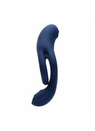 Синее эрекционное виброкольцо с двойным подхватом мошонки Ring Around The Rosy - Zero Tolerance - в Люберцах купить с доставкой