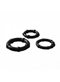 Набор из 3 черных эрекционных колец Babooom Ring Set - Adrien Lastic - в Люберцах купить с доставкой