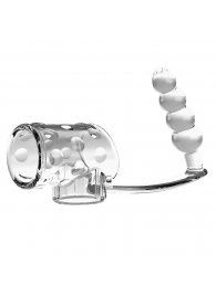 Прозрачная насадка на пенис и мошонку с анальным стимулятором Rilley - Baile - в Люберцах купить с доставкой