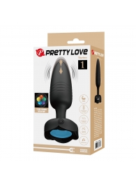 Черная анальная вибропробка с подсветкой Tarion - 12,5 см. - Baile