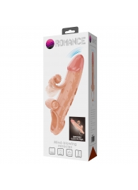 Телесная вибронасадка на пенис с подхватом мошонки - 20 см. - Baile - в Люберцах купить с доставкой