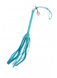 Голубая кожаная плеть - 50 см. - Pecado - купить с доставкой в Люберцах