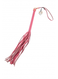 Розовая кожаная плеть - 50 см. - Pecado - купить с доставкой в Люберцах