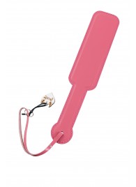 Розовый кожаный пэддл - 37 см. - Pecado - купить с доставкой в Люберцах