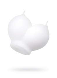 Белая сувенирная свеча «Сиськи» - Pecado - купить с доставкой в Люберцах