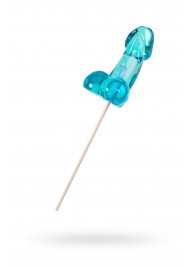 Голубой леденец в форме члена со вкусом блю кюрасао - 80 гр. - Sosuчki - купить с доставкой в Люберцах