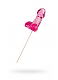 Розовый леденец в форме члена со вкусом айриш крим - 80 гр. - Sosuчki - купить с доставкой в Люберцах