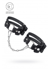 Черные кожаные оковы из двух ремешков - Pecado - купить с доставкой в Люберцах