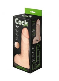 Телесный фаллоудлинитель с мошонкой Cock Next - 19 см. - LOVETOY (А-Полимер) - в Люберцах купить с доставкой