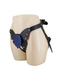 Синие трусики харнесс с платформой Caludio II - Baile - купить с доставкой в Люберцах