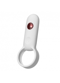 Белое эрекционное виброкольцо с пультом ДУ - Youvic - в Люберцах купить с доставкой