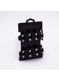 Черные кожаные оковы из звеньев - Crazy Handmade - купить с доставкой в Люберцах