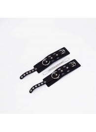 Черные кожаные наручники Sex - Crazy Handmade - купить с доставкой в Люберцах