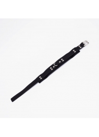 Черный ошейник из высококачественной натуральной кожи - Crazy Handmade - купить с доставкой в Люберцах