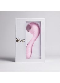 Розовый вибромассажёр с деликатными токами - Youvic - купить с доставкой в Люберцах