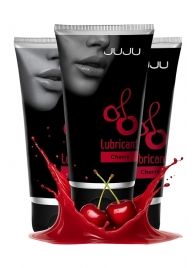 Набор из 3 съедобных лубрикантов JUJU со вкусом вишни - JuJu - купить с доставкой в Люберцах