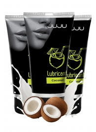 Набор из 3 съедобных лубрикантов JUJU со вкусом кокоса - JuJu - купить с доставкой в Люберцах