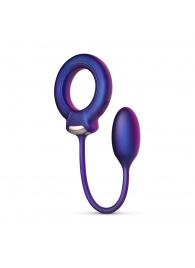 Фиолетовое эрекционное виброкольцо с анальным шариком Eclipse - ONE DC B.V. - в Люберцах купить с доставкой