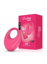 Розовое интерактивное эрекционное виброкольцо Leo - Easy toys - в Люберцах купить с доставкой