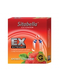 Стимулирующая насадка Sitabella Extender  Клубника - Sitabella - купить с доставкой в Люберцах