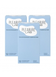 Набор из 3 упаковок ультратонких презервативов Pleasure Lab (по 12 шт.) - Pleasure Lab - купить с доставкой в Люберцах