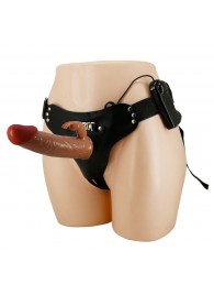 Мужской полый страпон с вибрацией Marion - Baile - купить с доставкой в Люберцах