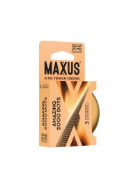 Точечные презервативы MAXUS 2000 Amazing Dots с железным кейсом - 3 шт. - Maxus - купить с доставкой в Люберцах