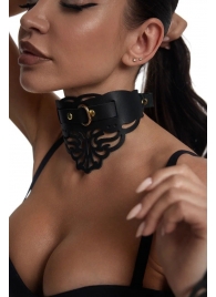 Фигурный чокер с узорами и золотистой фурнитурой - Crazy Handmade - купить с доставкой в Люберцах