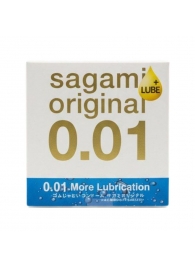 Увлажнённый презерватив Sagami Original 0.01 Extra Lub - 1 шт. - Sagami - купить с доставкой в Люберцах
