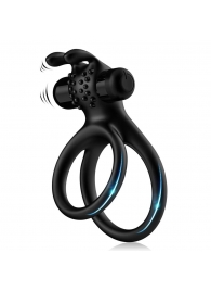 Черное эрекционное виброкольцо с подхватом мошонки Stay Hard - Boys of Toys - в Люберцах купить с доставкой