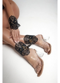 Черный фигурные оковы с золотистой фурнитурой - Crazy Handmade - купить с доставкой в Люберцах