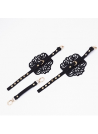 Черный фигурные оковы с золотистой фурнитурой - Crazy Handmade - купить с доставкой в Люберцах