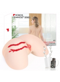 Мастурбатор-полуторс с двойным слоем материала и вибрацией Jenny Onahole Real Hips - KOKOS - в Люберцах купить с доставкой