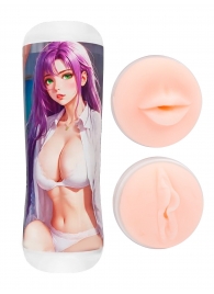 Двусторонний мастурбатор аниме - ротик и вагина - Tokyo Style - в Люберцах купить с доставкой
