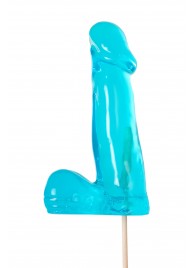 Голубой леденец в форме члена со вкусом блю кюрасао - 173 гр. - Sosuчki - купить с доставкой в Люберцах