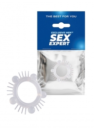 Эластичное эрекционное кольцо с шишечками и шипами - Sex Expert - в Люберцах купить с доставкой
