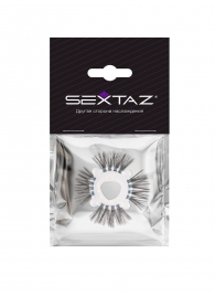 Эластичное эрекционное кольцо с черными «ресничками» - Sextaz - в Люберцах купить с доставкой