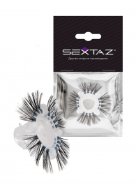 Эластичное эрекционное кольцо с черными «ресничками» - Sextaz - в Люберцах купить с доставкой